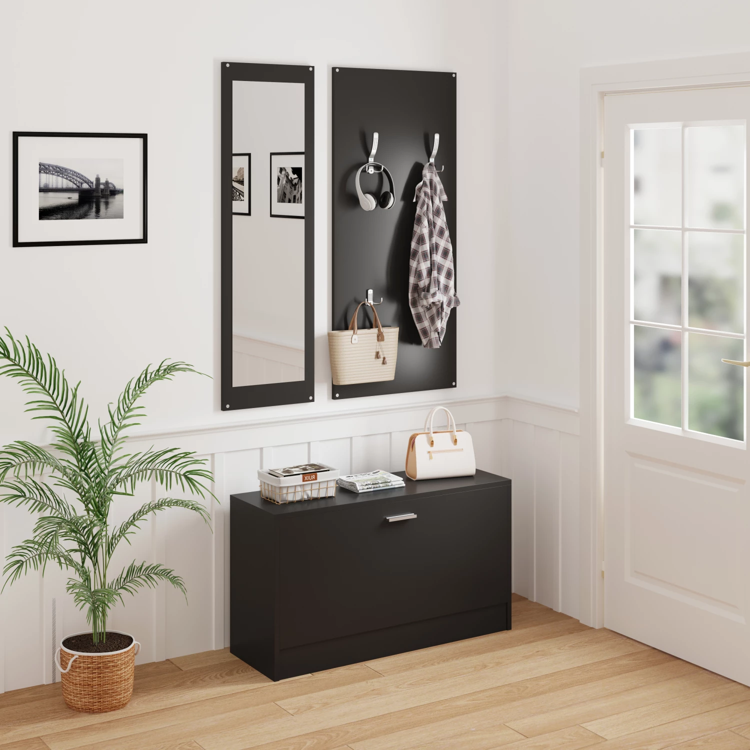 Set hyrje me pasqyrë VERN FH2476.02 melaminë ngjyrë wenge 80x27x175Hcm