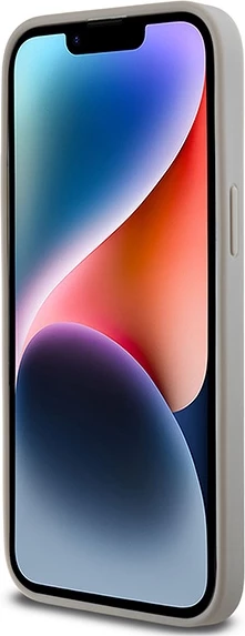 Mbështjellës DKNY Mono Stripe & Metal Logo për iPhone 14 Pro Max, Bezhe