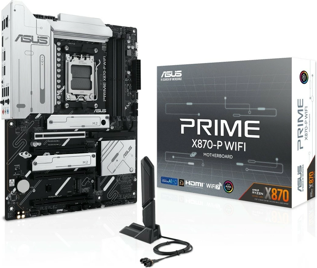 Pllakë amë Asus PRIME X870-P WIFI, Socket AM5, DDR5, ATX, e zezë