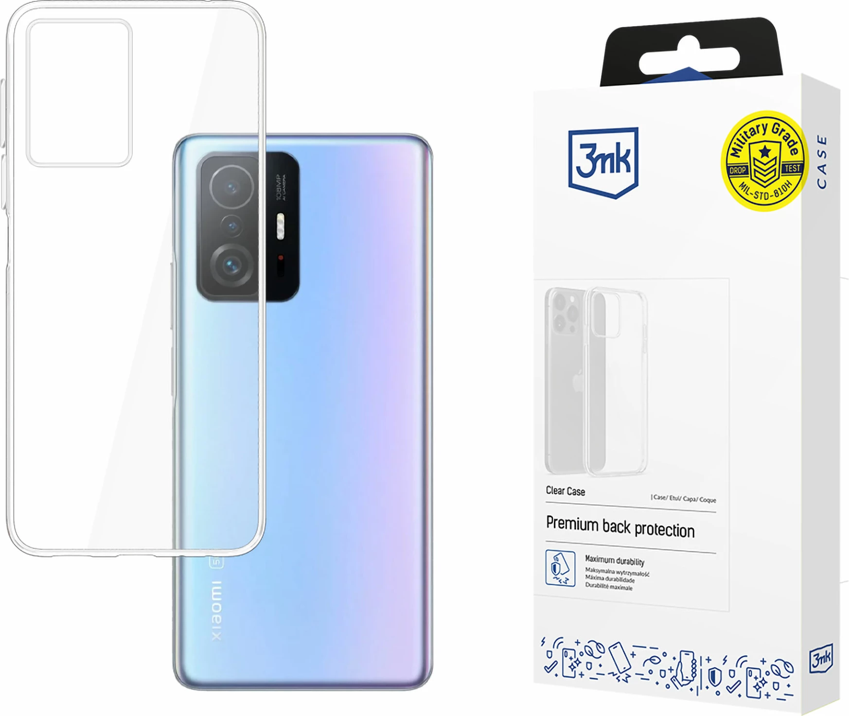 Mbështjellës 3mk Clear Case për Xiaomi 11T / 11T Pro, transparent