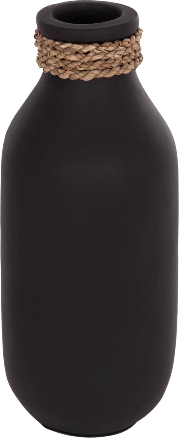 Vazo dekorative tavoline CAMMER, terrakotë e zezë, FH4687.01M, 13x34cm