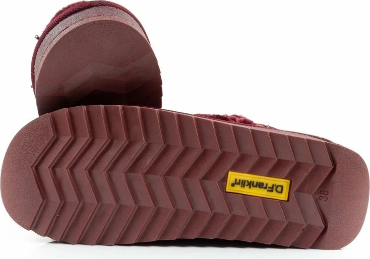 Çizme dimri për femra D.Franklin, burgundy