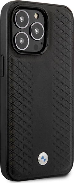 Mbështjellës BMW BMHMP14L22RFGK për iPhone 14 Pro 6.1", lëkurë, MagSafe, i zi