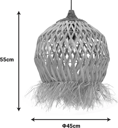 Llambë tavani Marjione Inart prej sisali, ngjyrë natyrale, D45x55cm