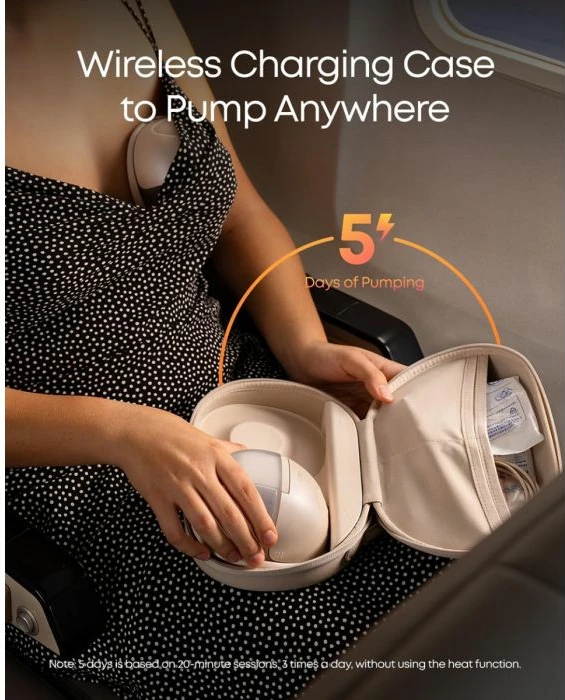 Pompë gjiri Anker eufy S1 Pro me ngrohje HeatFlow, kontroll me aplikacion, 300 mmHg, me kutí karikimi portative, kafe