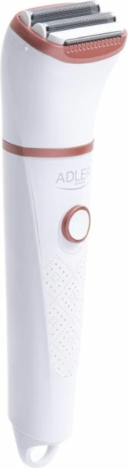 Makinë rroje për femra Adler AD 2941, wet/dry, IPX7, 2 koka, me krehër udhëzues + brushë pastrimi, e bardhë me detaje rozë