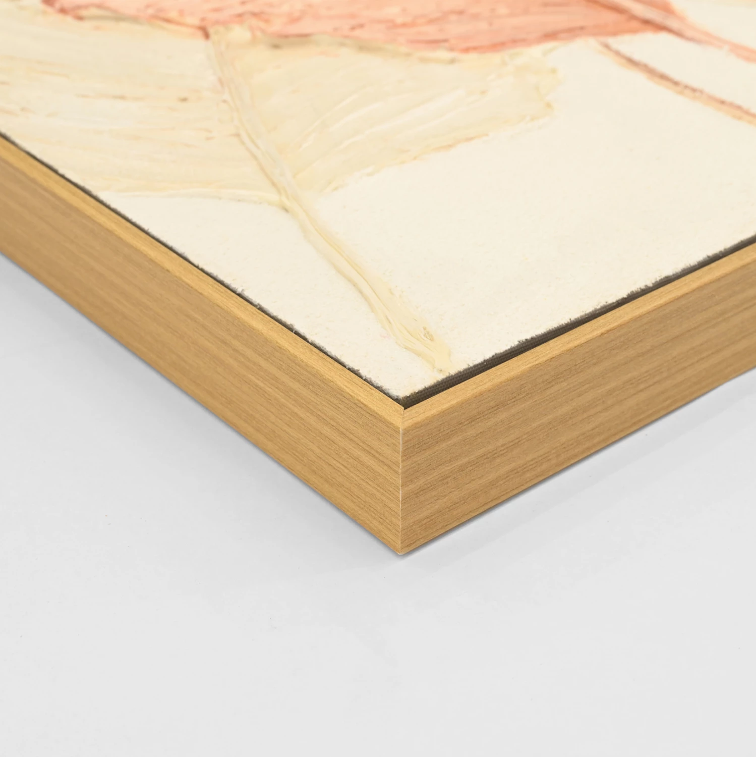 Pikturë muri FH4556 me kornizë PS ngjyrë bezhë-kanavacë gjethe të gjera 72x4,5x102H cm