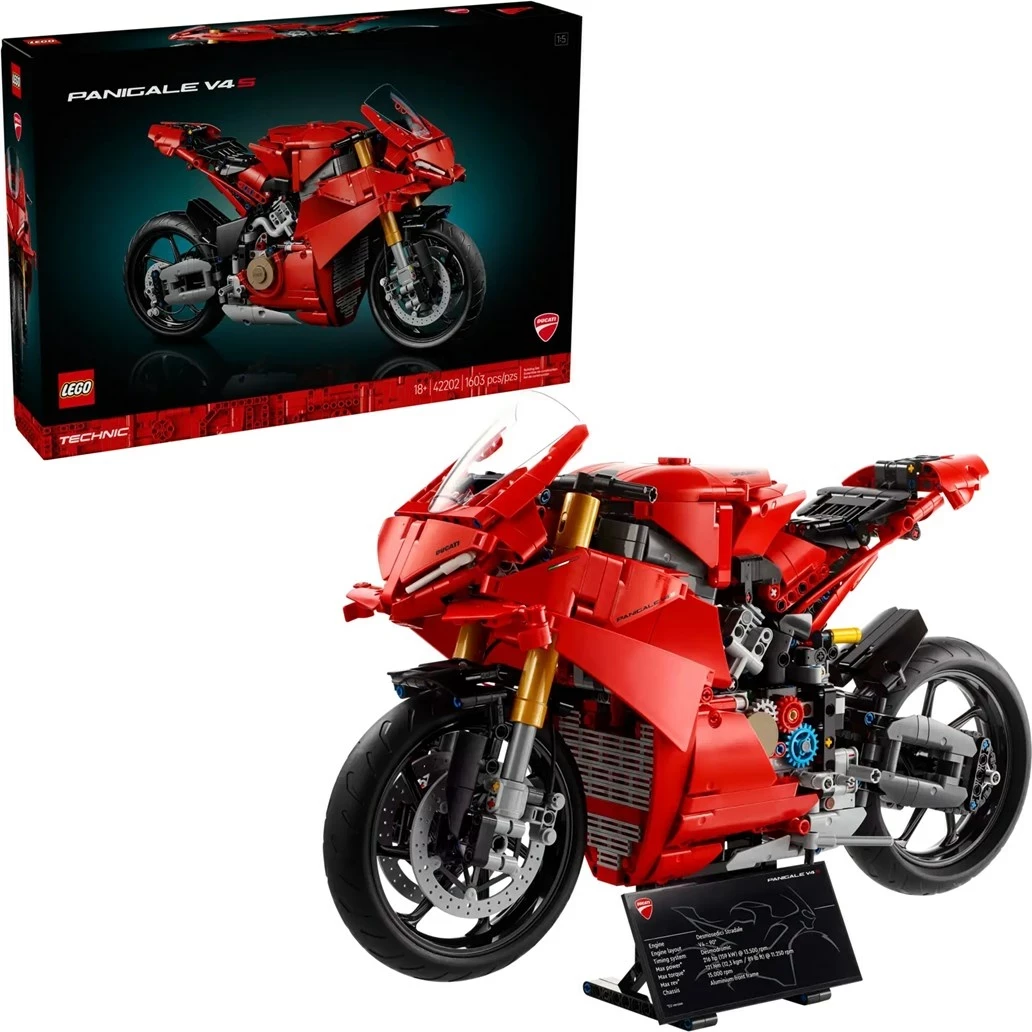 LEGO Technic Ducati Panigale V4 S, Model 42202, e kuqe