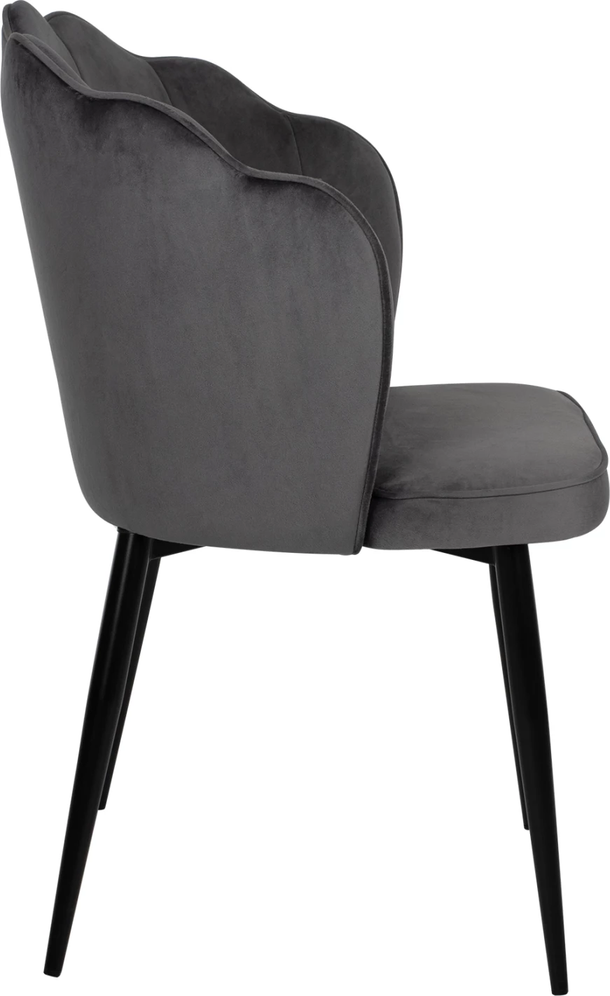 Karrige AVIE FH8737.01 kornizë metalike dhe kadife gri 48x48x85Hcm., set prej 2 copë