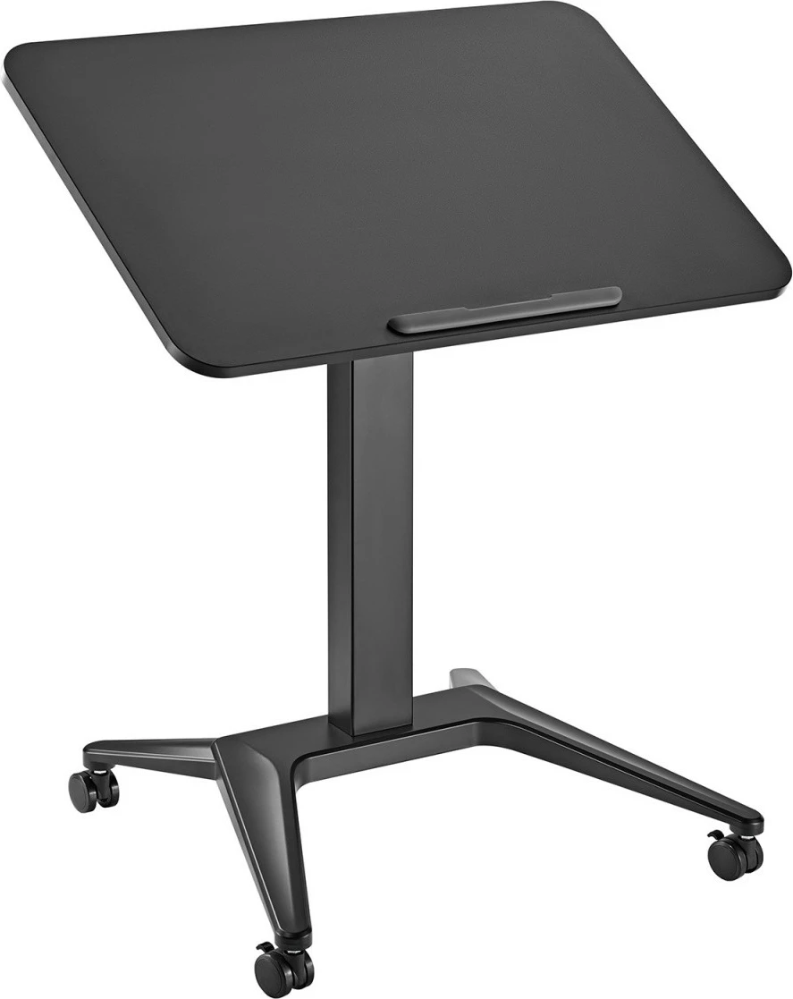 Tavolinë mobile Maclean MC-453B për laptop, me rregullim lartësie, e zezë