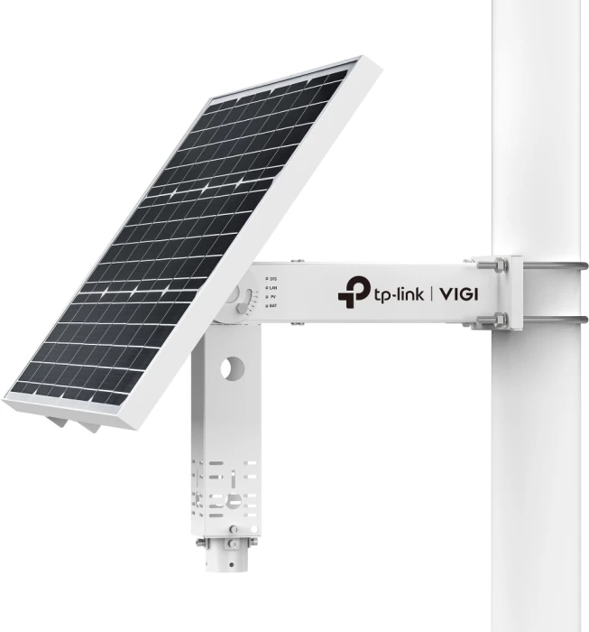 Sistem furnizimi me energji solare inteligjent TP-LINK VIGI SP6020, panel 60W, bateri litium 20.8Ah/10.8V, IP66, bardhë/zezë