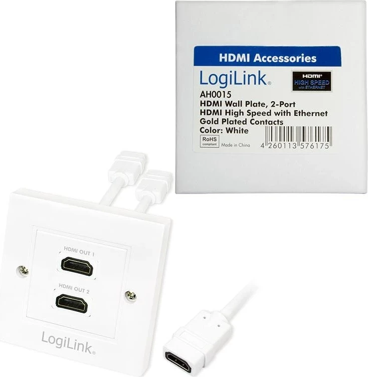 Adaptues HDMI LogiLink, i bardhë