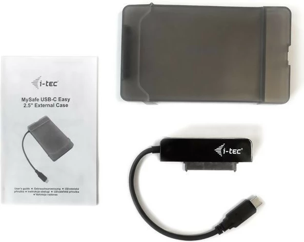 Kasë e jashtme i-tec MySafe USB-C 3.1 Gen. 2 për 2.5" SATA HDD/SSD, e zezë