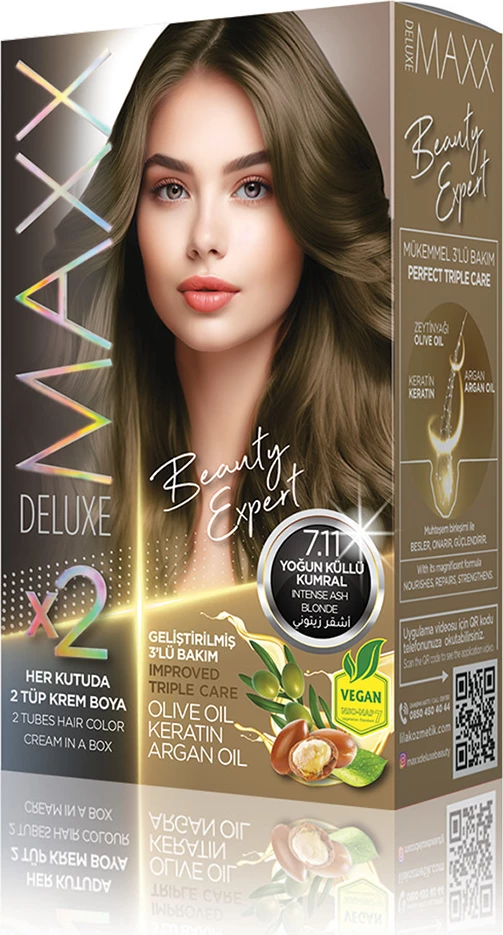 Ngjyrë për flokë SET B-EXPERT 7.11 Intense Ash Blonde, 2 x 50 ml
