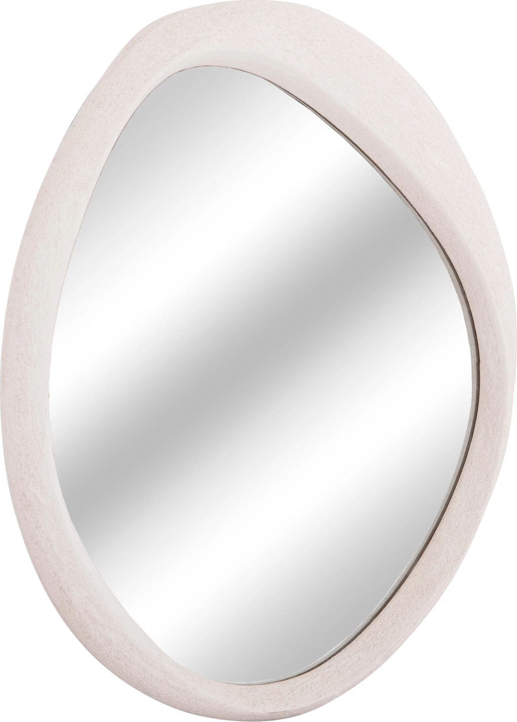 Pasqyrë muri ovale, seria SANTORINI, MDF, ngjyrë off-white, FH4514, 48x3.2x60 cm