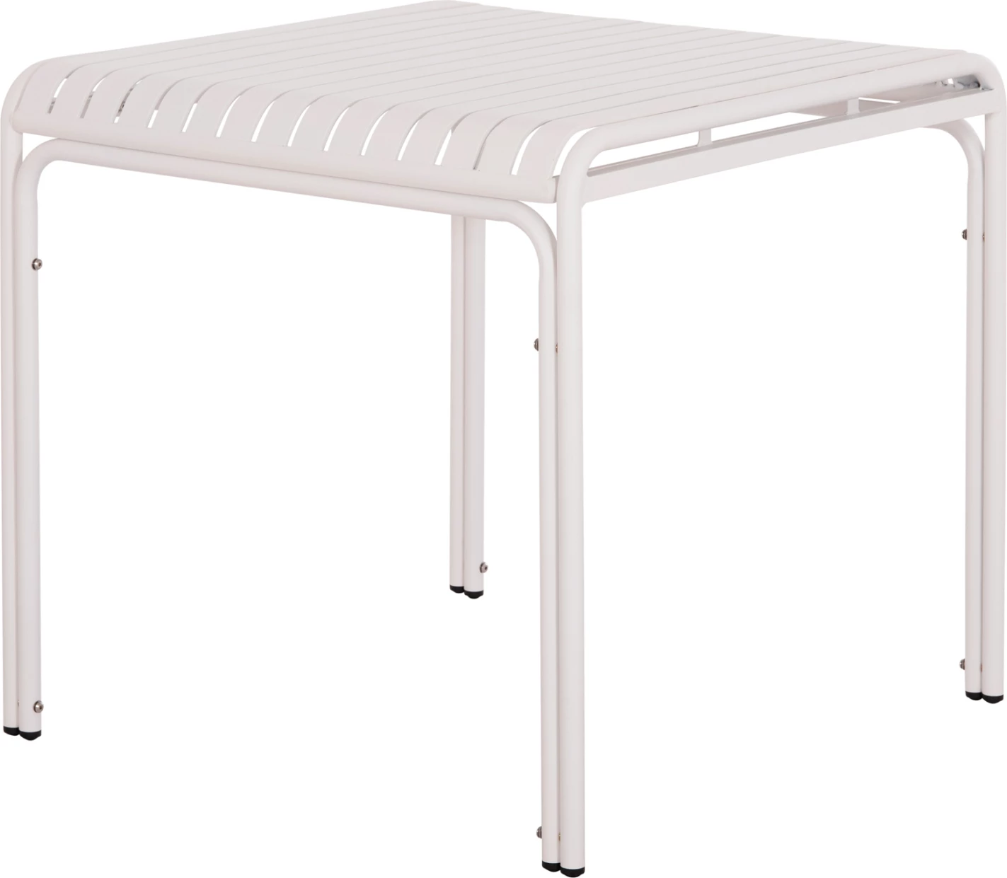 Tavolinë katrore alumini për jashtë, ngjyrë e bardhë, RACHEL FH6338.02, 80x80x75cm