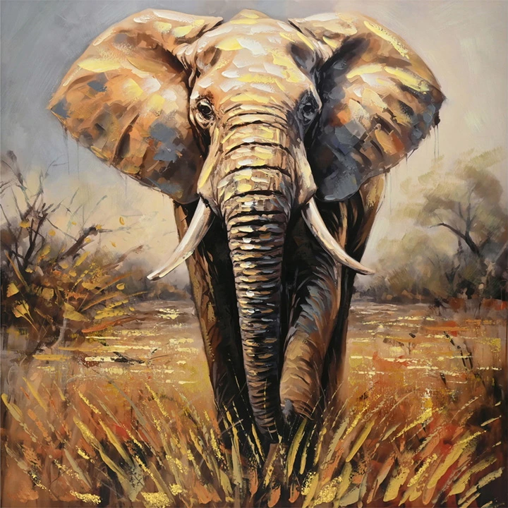 Pikturë kanavacë Elepho, shumëngjyrëshe, 100x3x100cm