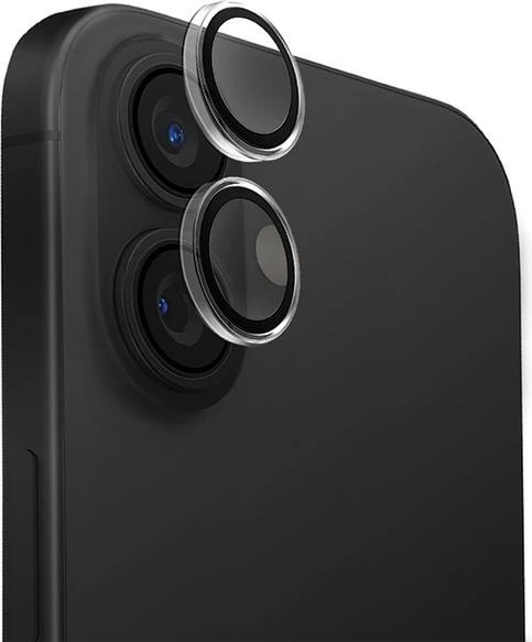 Mbrojtës lentash UNIQ Optix për iPhone 16 / 16 Plus, me aplikator, Transparent/Black