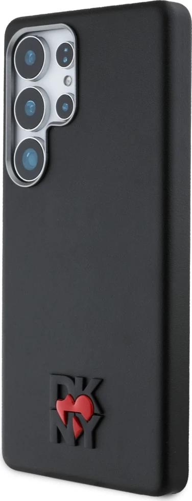 Mbështjellës DKNY Leather Heart of NY për Samsung Galaxy S25 Ultra, i zi