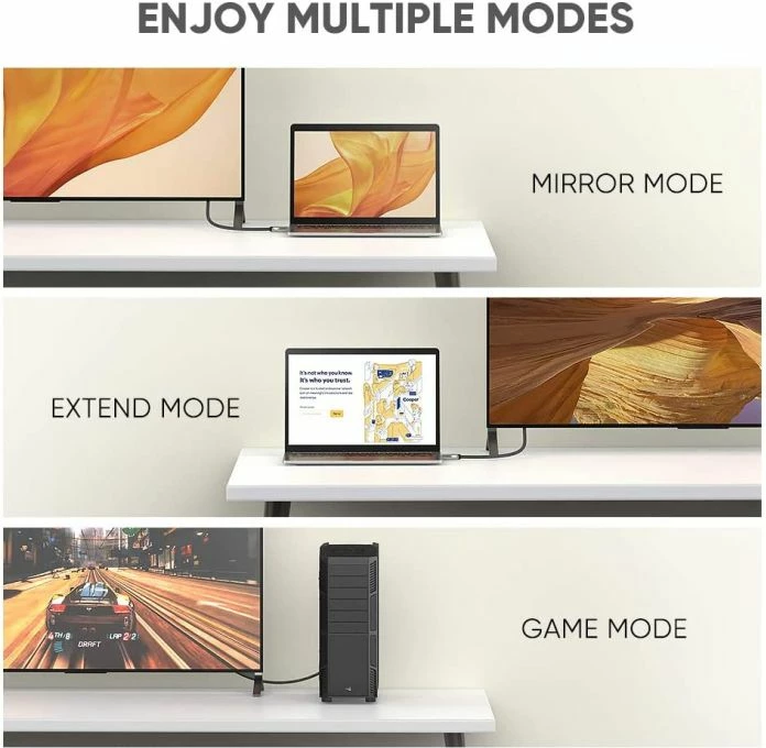 Kabllo DisplayPort DP 1.4 UGREEN 60844, 3m, 8K/60Hz, e thurur, konektorë të veshur me ar, e zezë/ari