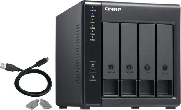 Njësi zgjerimi USB QNAP TR-004, 4-bay RAID DAS/NAS, USB 3.2 Gen 1 Type-C, e zezë