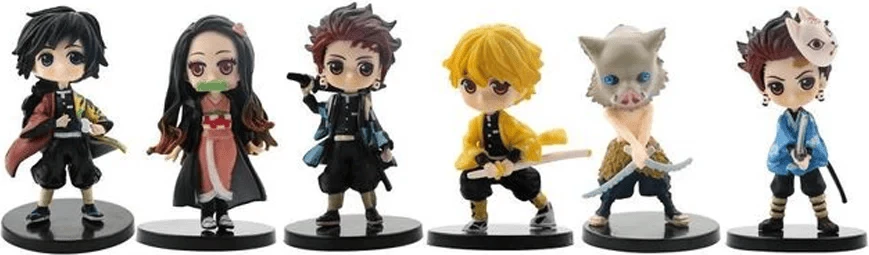 Set figurinash ‘Demon Slayer’ (6 copë)