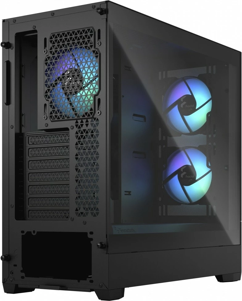 Kasë Fractal Design Pop Air TG Clear Tint RGB, Midi Tower, e zezë