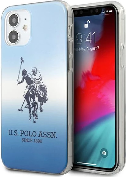 Mbështjellës U.S. Polo Assn. USHCP12SPCDGBL për iPhone 12 mini 5.4", Gradient, kaltër