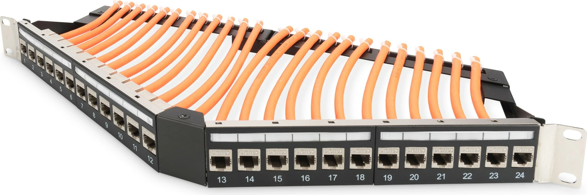 Keystone modul Cat. 6A Digitus DN-93617-24, shielded, intelligent cable manager, set 24 copë, argjendtë