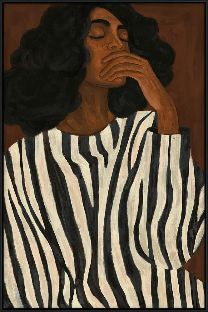 Pikturë dekorative NOCTURNE me kornizë, 120x80x4cm, kanavacë, ngjyrë kafe, shumëngjyrëshe, kornizë e zezë