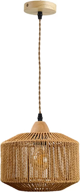 Llambë tavani Siang, metal dhe litar natyral, 25x20cm