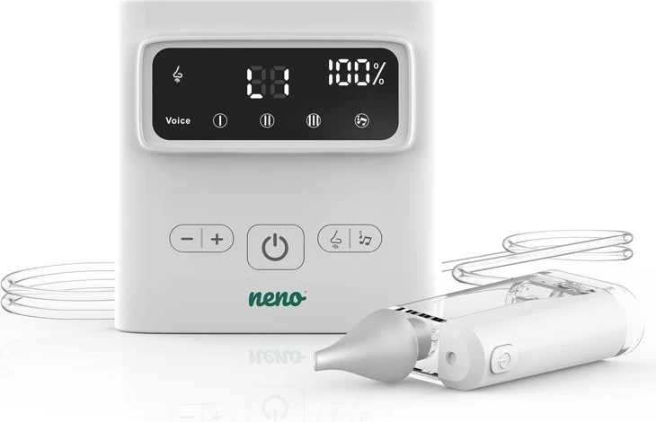 Aspirator elektrik për hundë neno Grasso, i bardhë, me 3 mbulesa