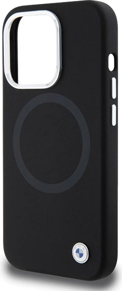 Mbështjellës BMW Signature Liquid Silicone MagSafe për iPhone 15 Pro Max, i zi