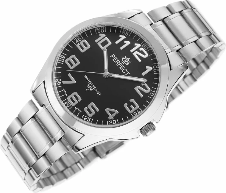 Orë dore për meshkuj PERFECT P012-03, e zezë