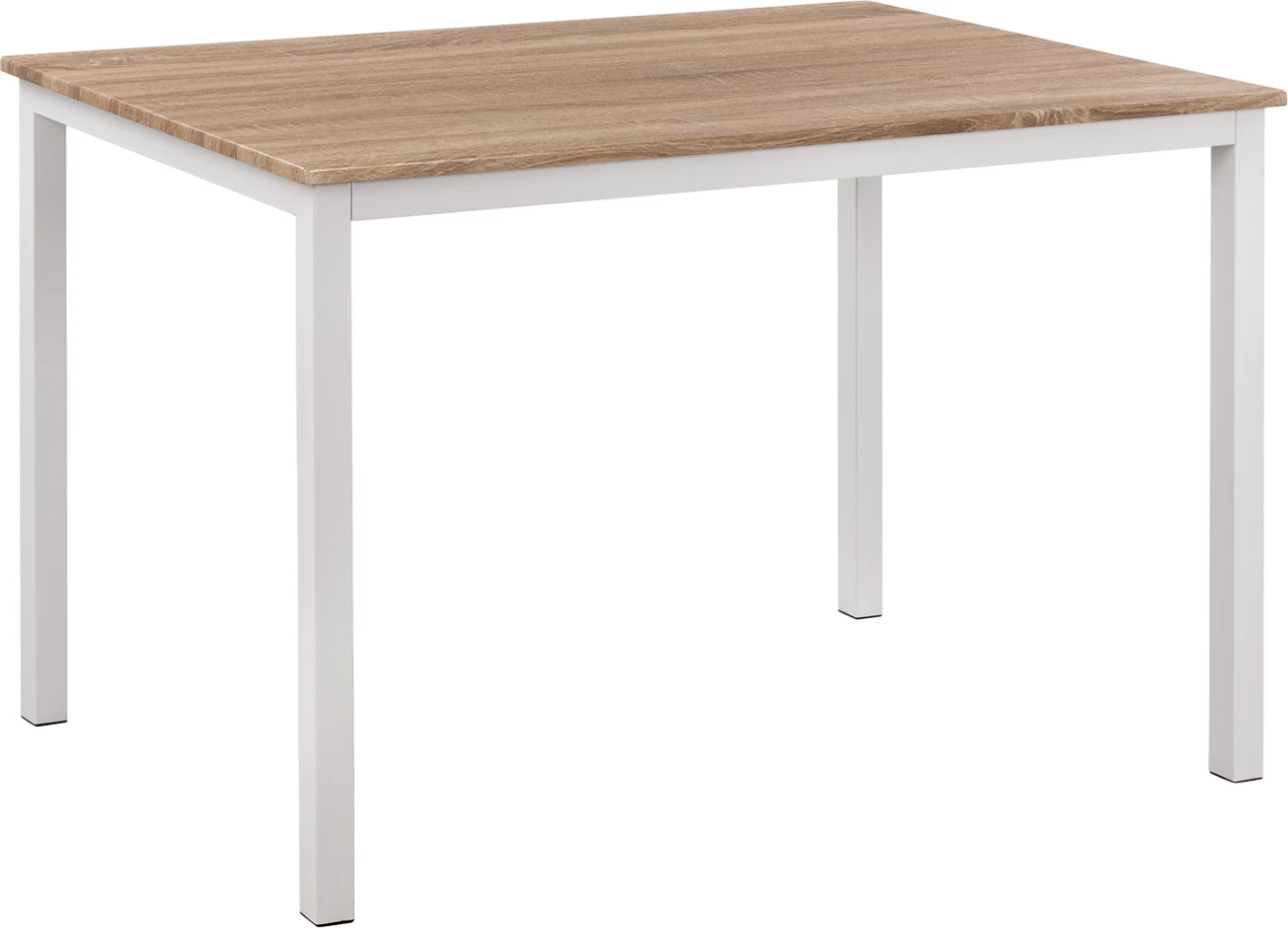 Tavolinë ngrënieje PANYA FH8332.02, 110x70x76, Sonoma, këmbë të bardha