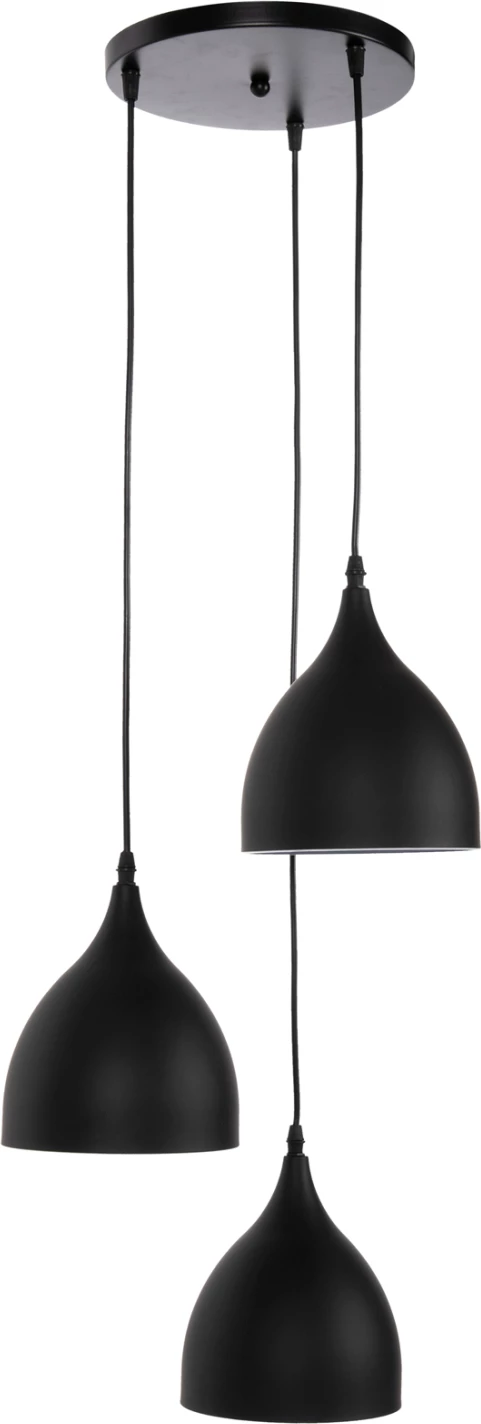 Llambë varëse tavani 3-dritash, metal i zi, FH4137, Φ33x33-115H cm