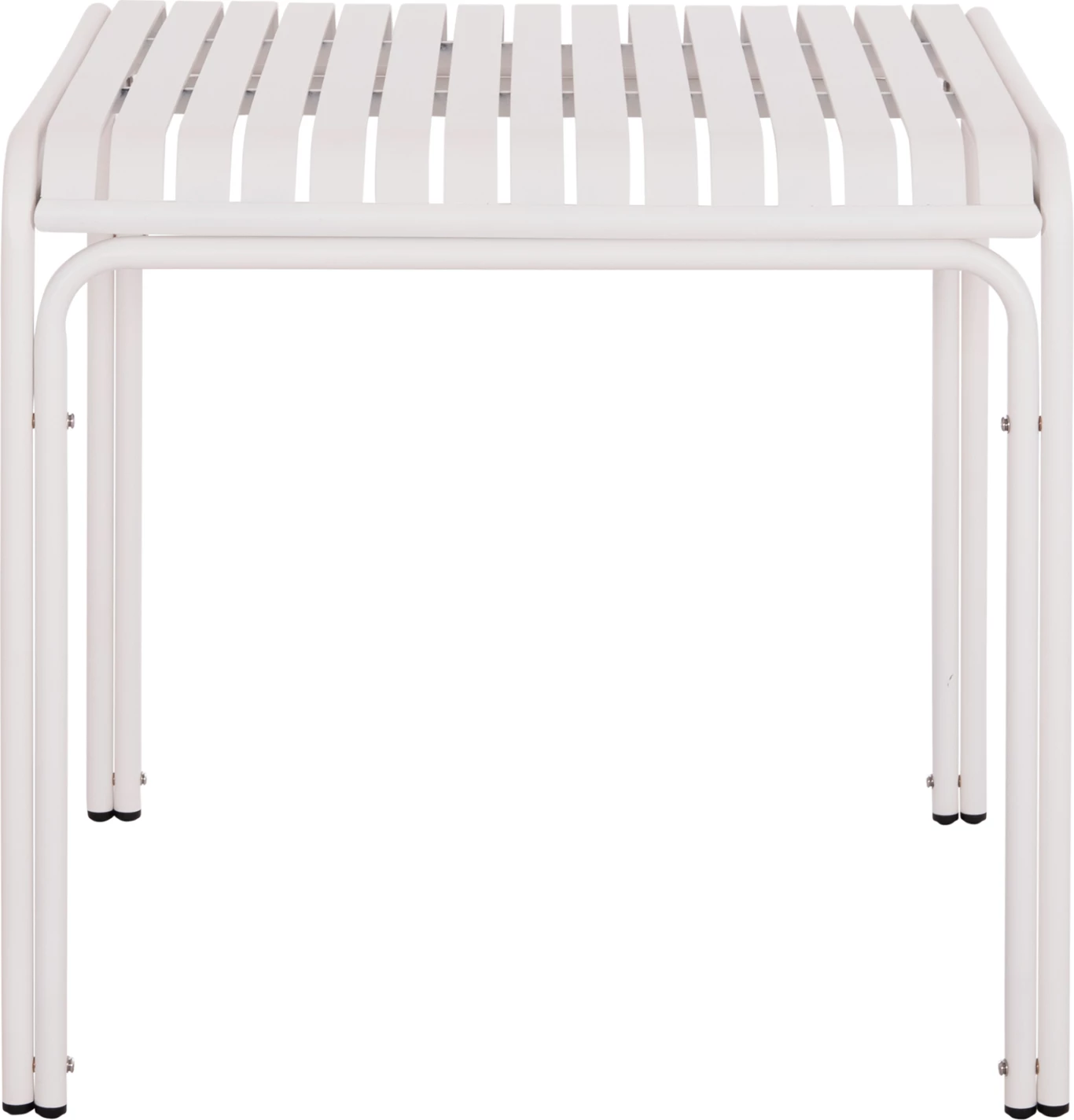 Tavolinë katrore alumini për jashtë, ngjyrë e bardhë, RACHEL FH6338.02, 80x80x75cm