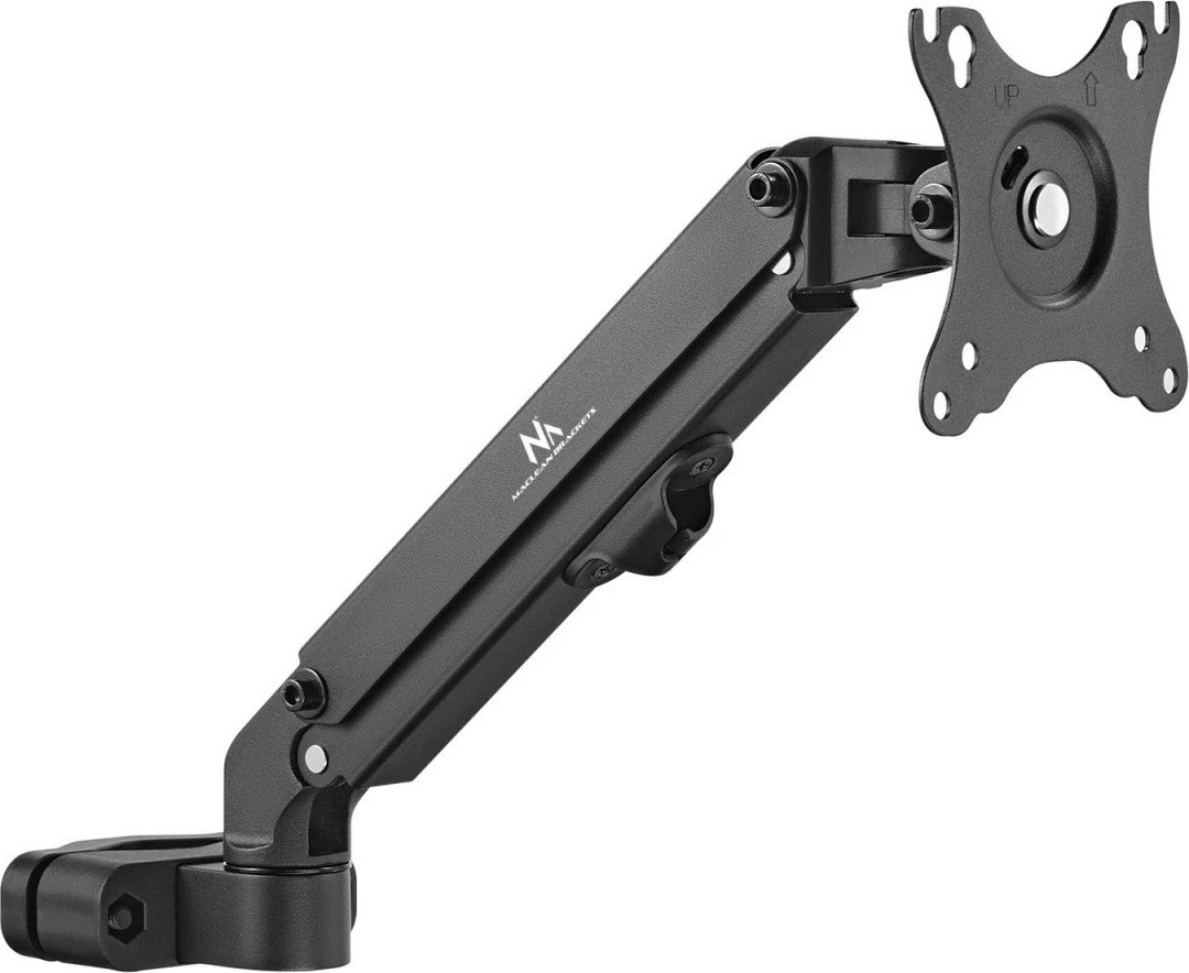 Mbajtës monitori Maclean MC-459 për tub/shtyllë, 17-27 inç, me gaz, i zi