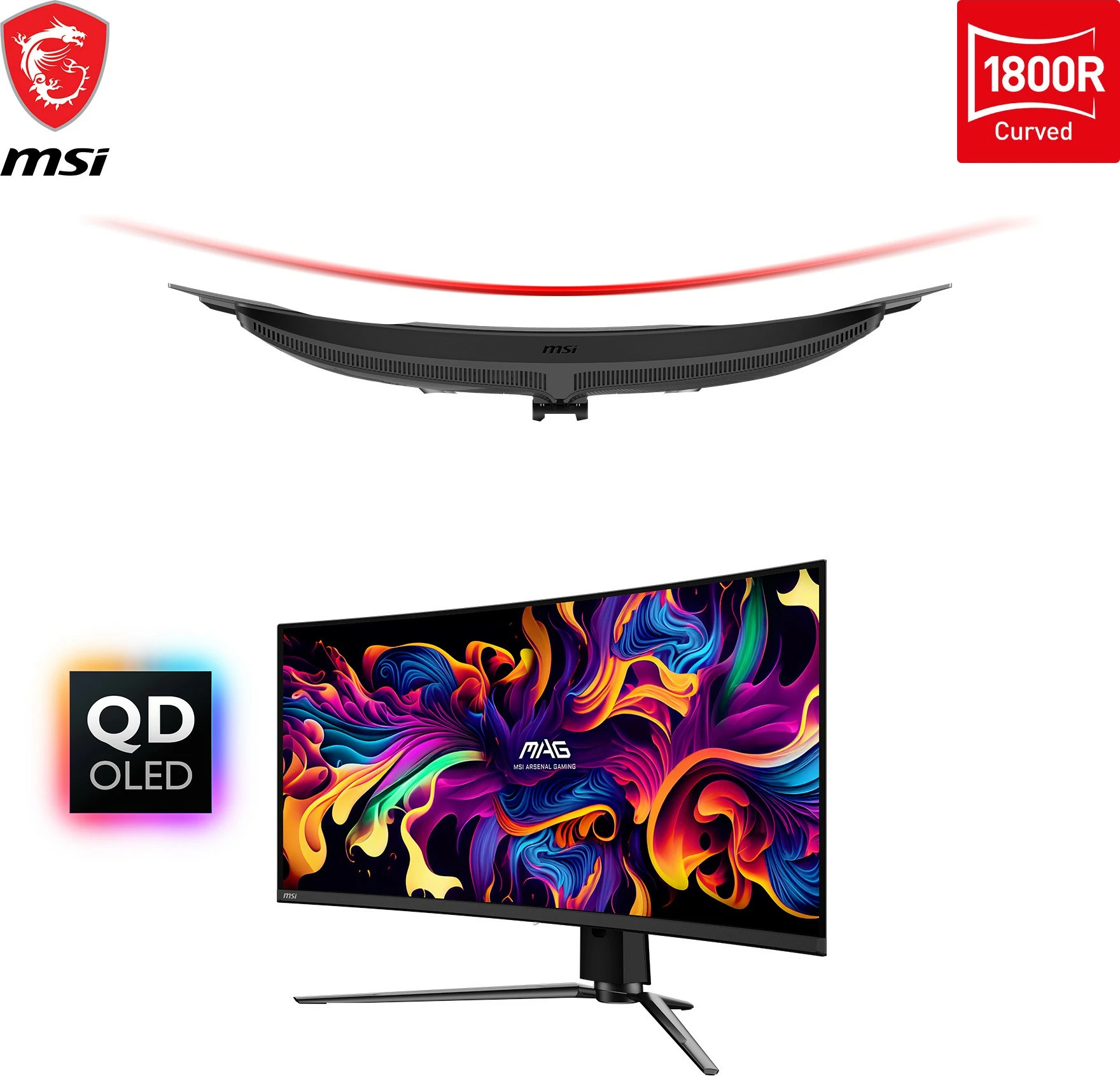 Monitor gaming MSI MAG 341CQPDE, 34.18 inç, UWQHD, OLED, 175Hz