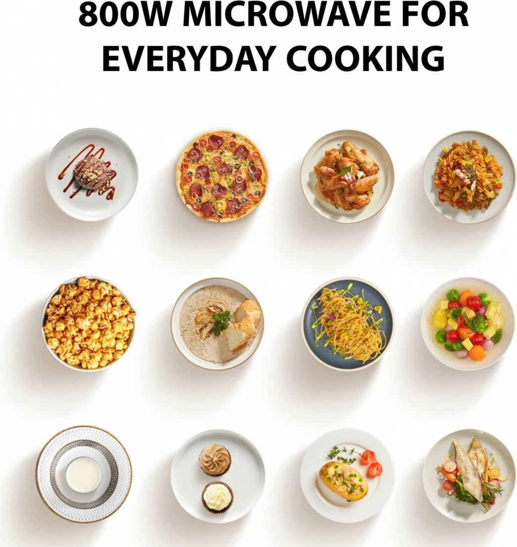 Mikrovalë Toshiba MW3-MM20PF(BK), 20L, 800W, e zezë, mirror finish