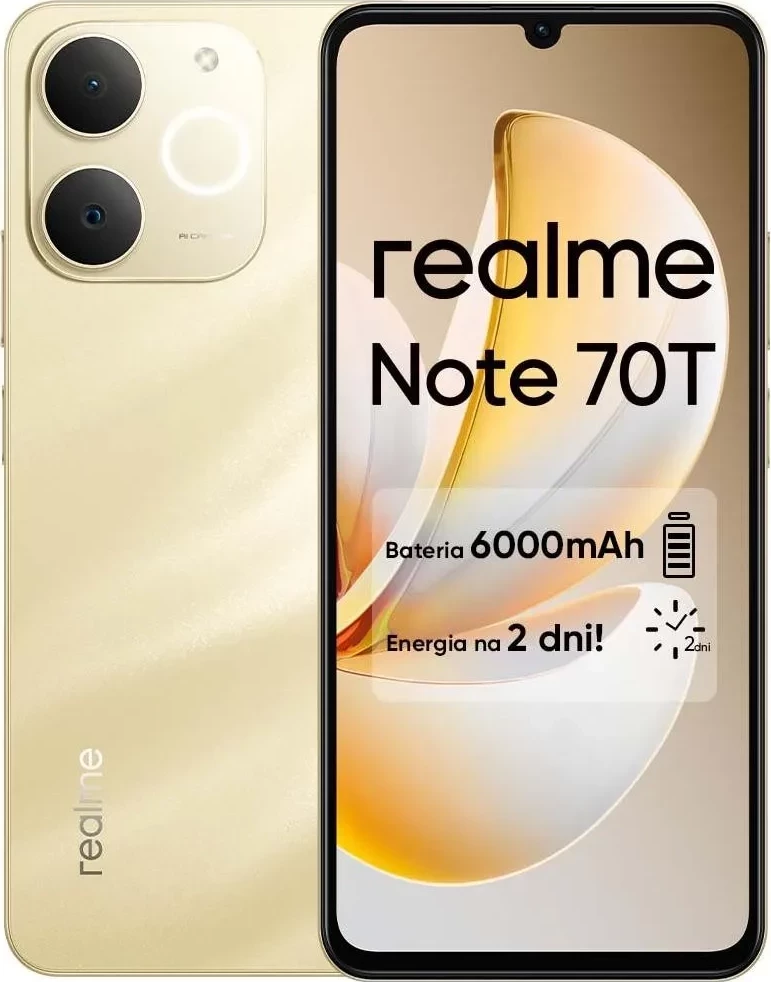 Celular Realme Note 70T 4GB/256GB gold