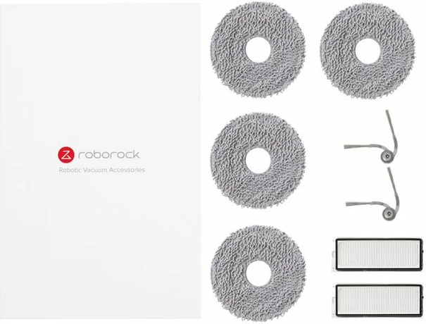 Set pjesë rezervë Roborock Qrevo Curv / Edge 5V1, 2x filtër HEPA + 4x leckë mop rrotulluese + 2x furçë anësore, set