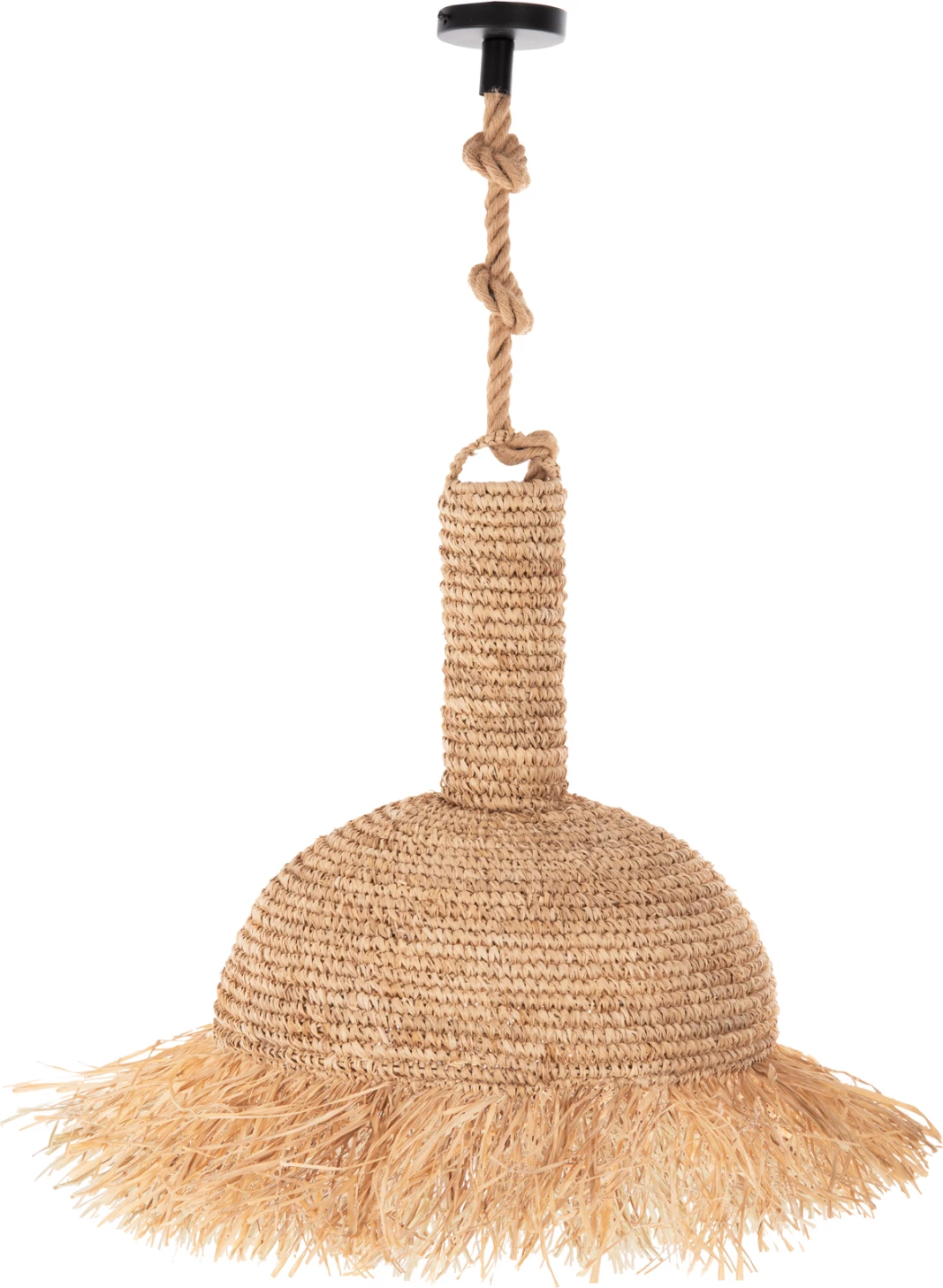 Set llambë varëse tavani, litar dhe fibra gjethe palme të thata, FH11924, Φ52.5Χ160H cm