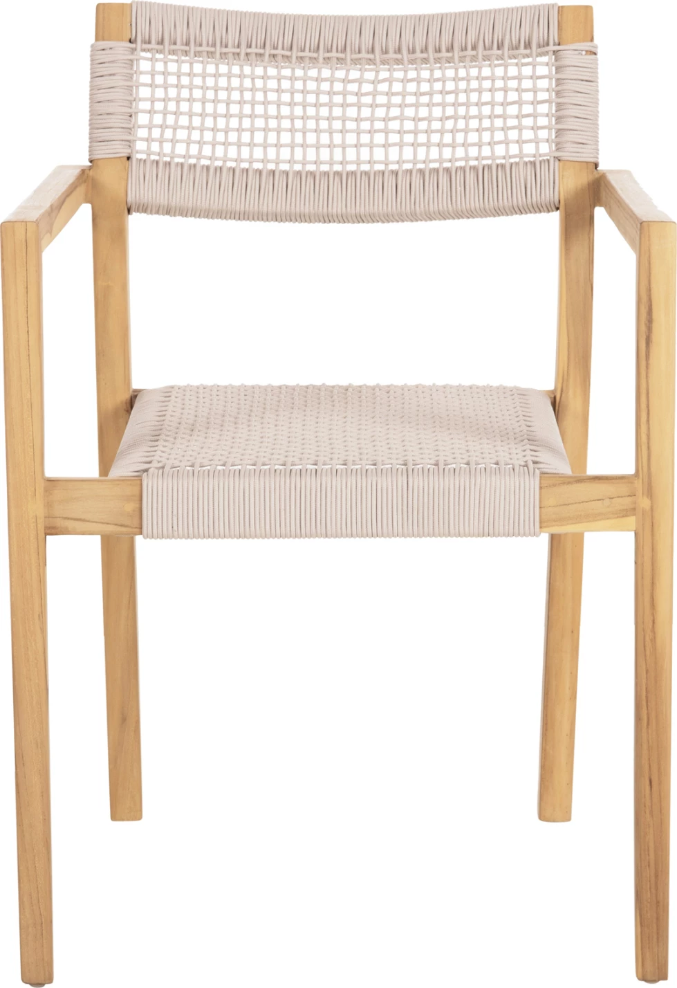 Karrige CHARLOTTE FH9637.07 dru TEAK natyral & litar bezhë 58x61x81Hcm