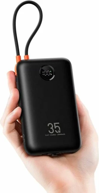 Powerbank VEGER K3 W2068 20000mAh PD 35W me kabllo të integrume, e zezë