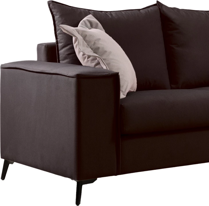 Divan dy vendësh Verona, ngjyrë gri e errët, me jastëkë bezhë, 173x93x100 cm