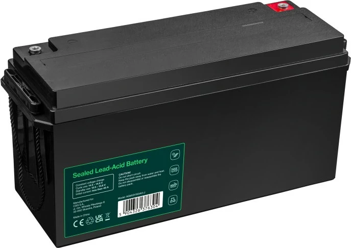 Bateri AGM VRLA, Green Cell, AGM12V150AH-J, 12V 150Ah, IP54, e zezë
