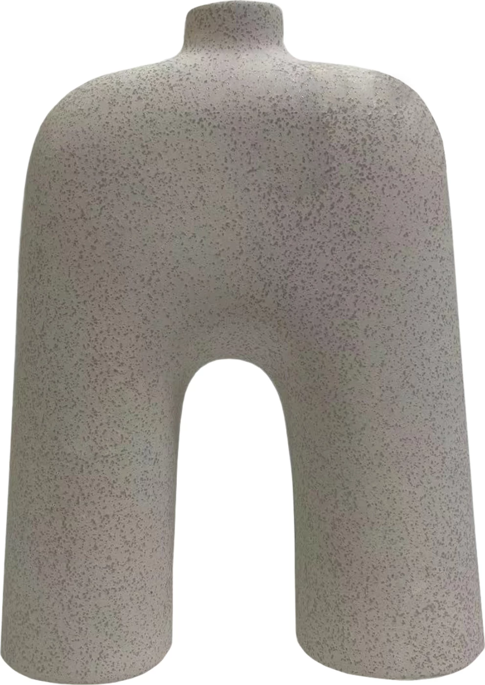 Dekor tavoline prej qeramike, seria ISIL FH4599.01, ngjyrë e bardhë e zbehtë me kristalizim, 21x6.7x29.2H cm