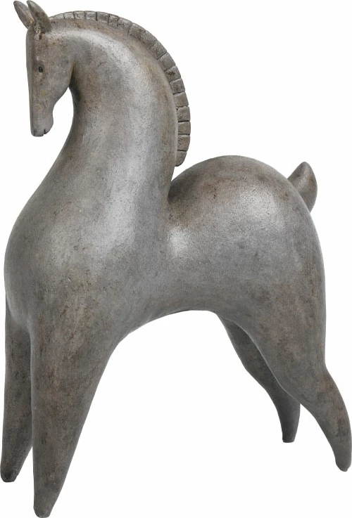 Dekor kuaj AEGEAN, polirezine, ngjyrë gri, 23x11x31cm