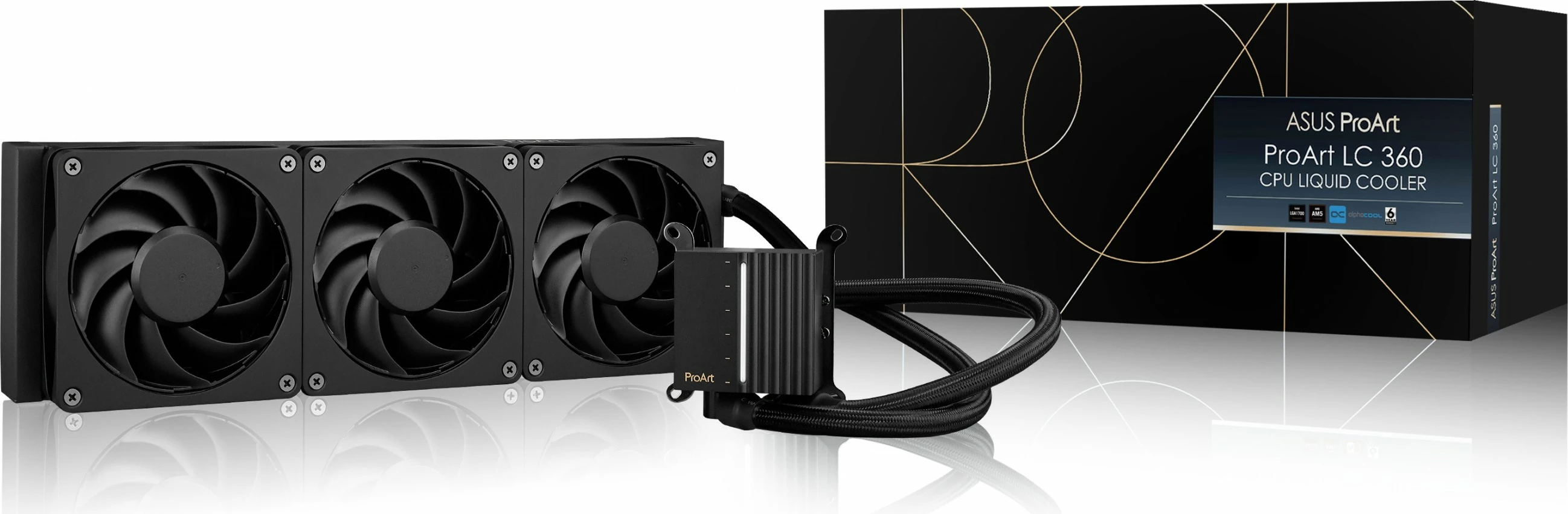 Ftohës me lëng ASUS ProArt LC 360, 3 ventilatorë 120mm, i zi